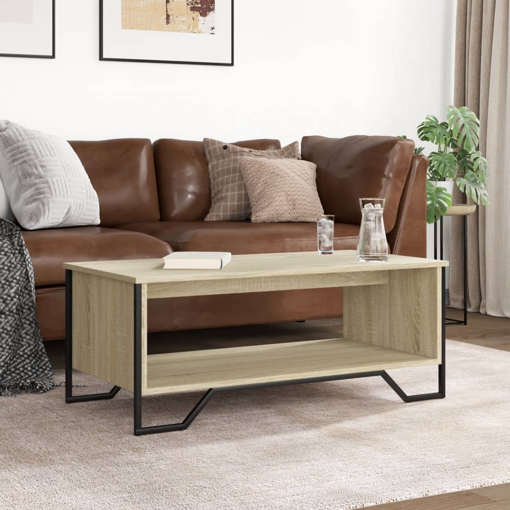 Tavolino da Salotto Rovere Sonoma 100x51x40cm Legno Multistrato | homemem39