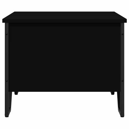 Tavolino da Salotto Nero 75x51x40 cm in Legno Multistrato