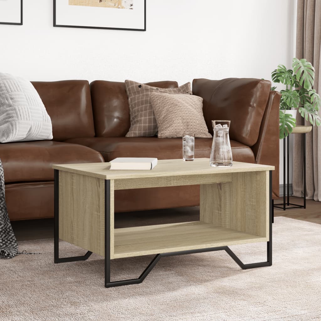 Tavolino da Salotto Rovere Sonoma 75x51x40 cm Legno Multistrato | homemem39