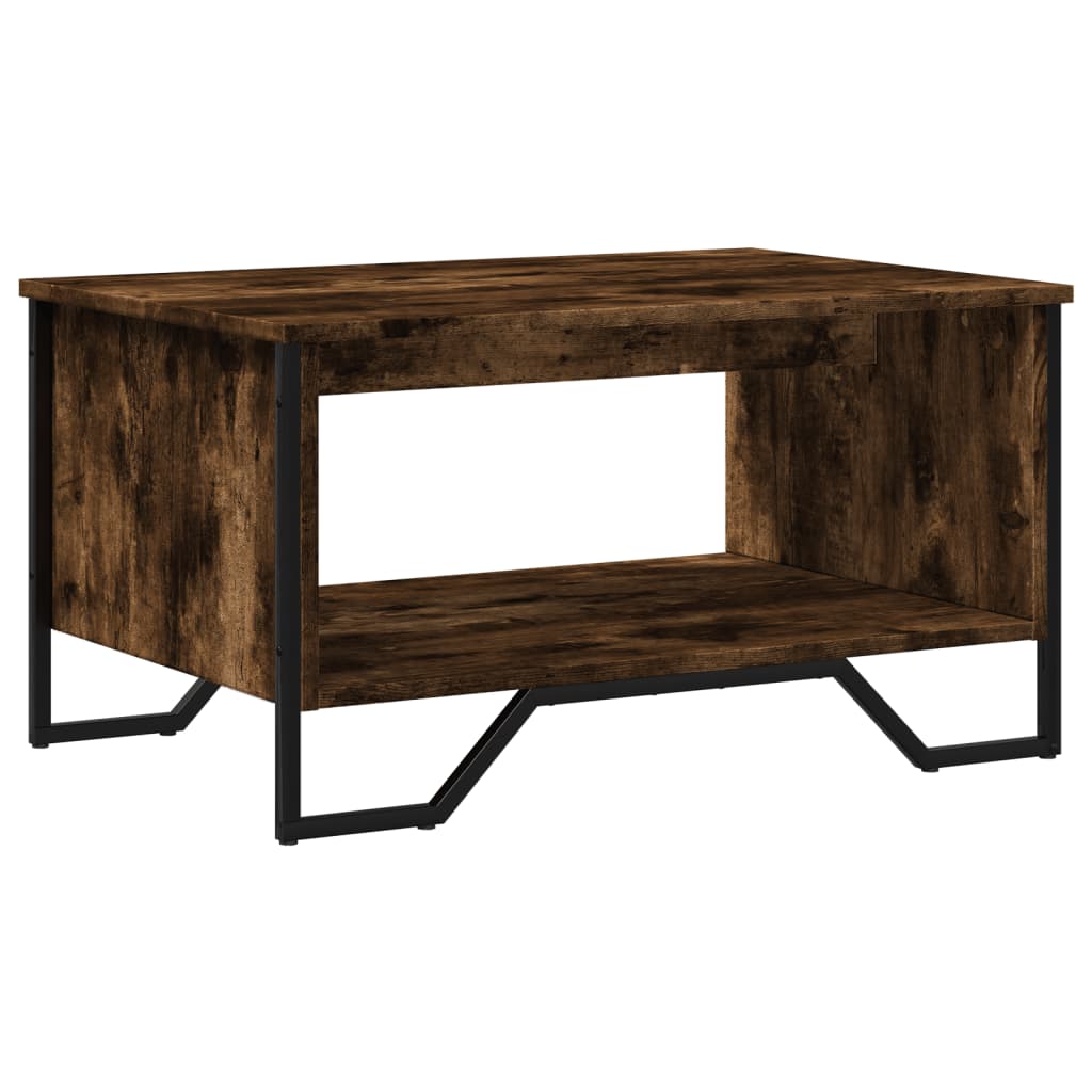 Tavolino da Salotto Rovere Fumo 75x51x40cm in Legno Multistrato | homemem39