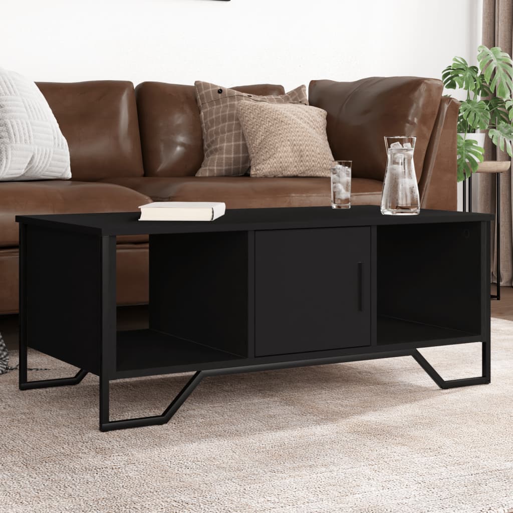 Tavolino da Salotto Nero 100x51x40 cm in Legno Multistrato | homemem39