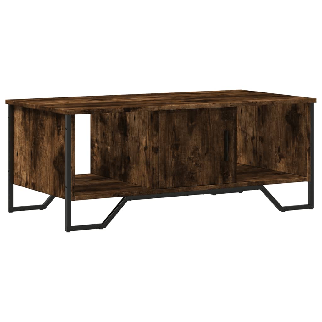 Tavolino da Salotto Rovere Fumo 100x51x40 cm Legno Multistrato | homemem39