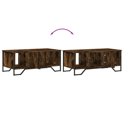 Tavolino da Salotto Rovere Fumo 100x51x40 cm Legno Multistrato | homemem39