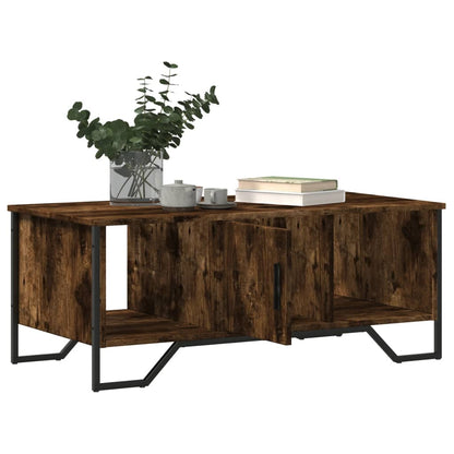 Tavolino da Salotto Rovere Fumo 100x51x40 cm Legno Multistrato | homemem39