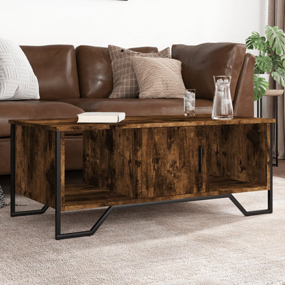 Tavolino da Salotto Rovere Fumo 100x51x40 cm Legno Multistrato | homemem39