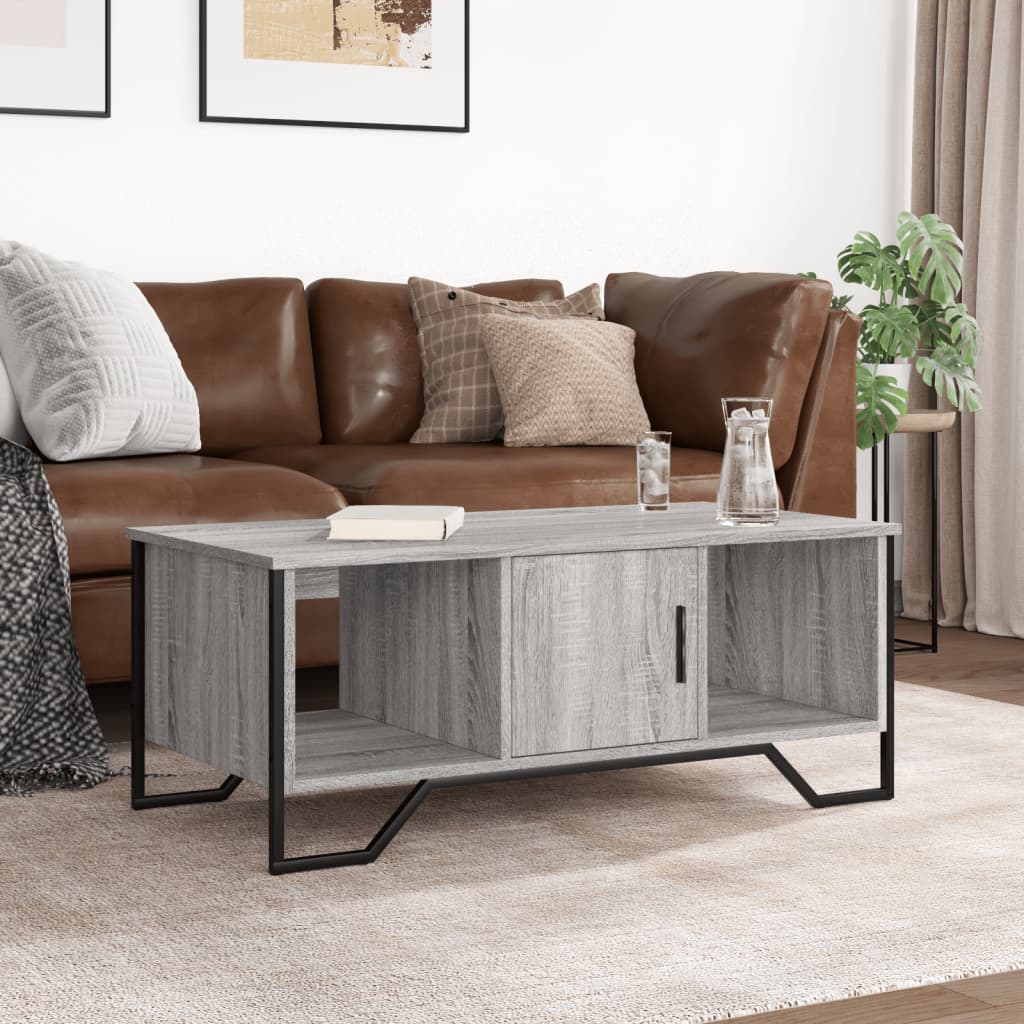 Tavolino da Salotto Grigio Sonoma 100x51x40cm Legno Multistrato | homemem39