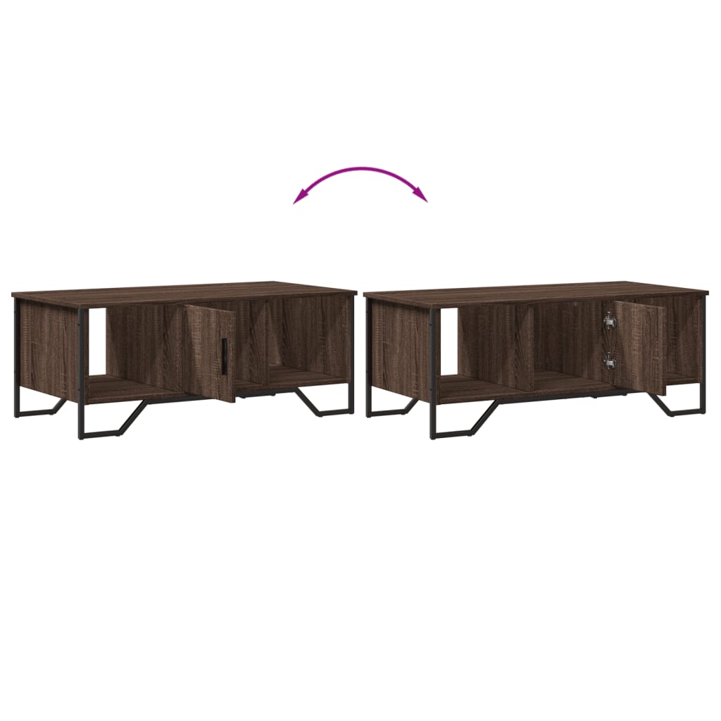 Tavolino Salotto Rovere Marrone 100x51x40 cm Legno Multistrato | homemem39
