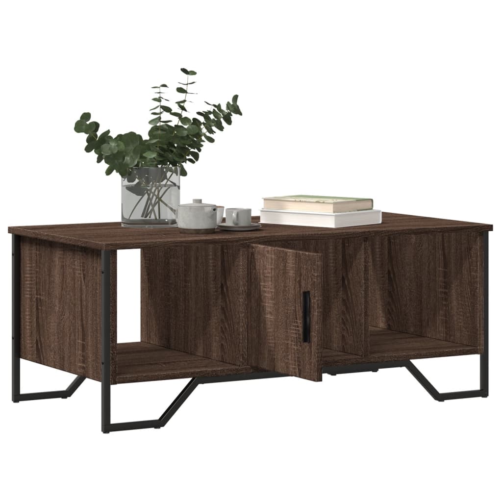 Tavolino Salotto Rovere Marrone 100x51x40 cm Legno Multistrato | homemem39