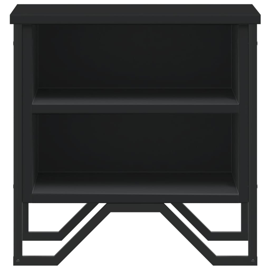 Comodino Nero 40x30x40 cm in Legno Multistrato - homemem39