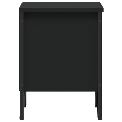 Comodino Nero 40x30x40 cm in Legno Multistrato - homemem39
