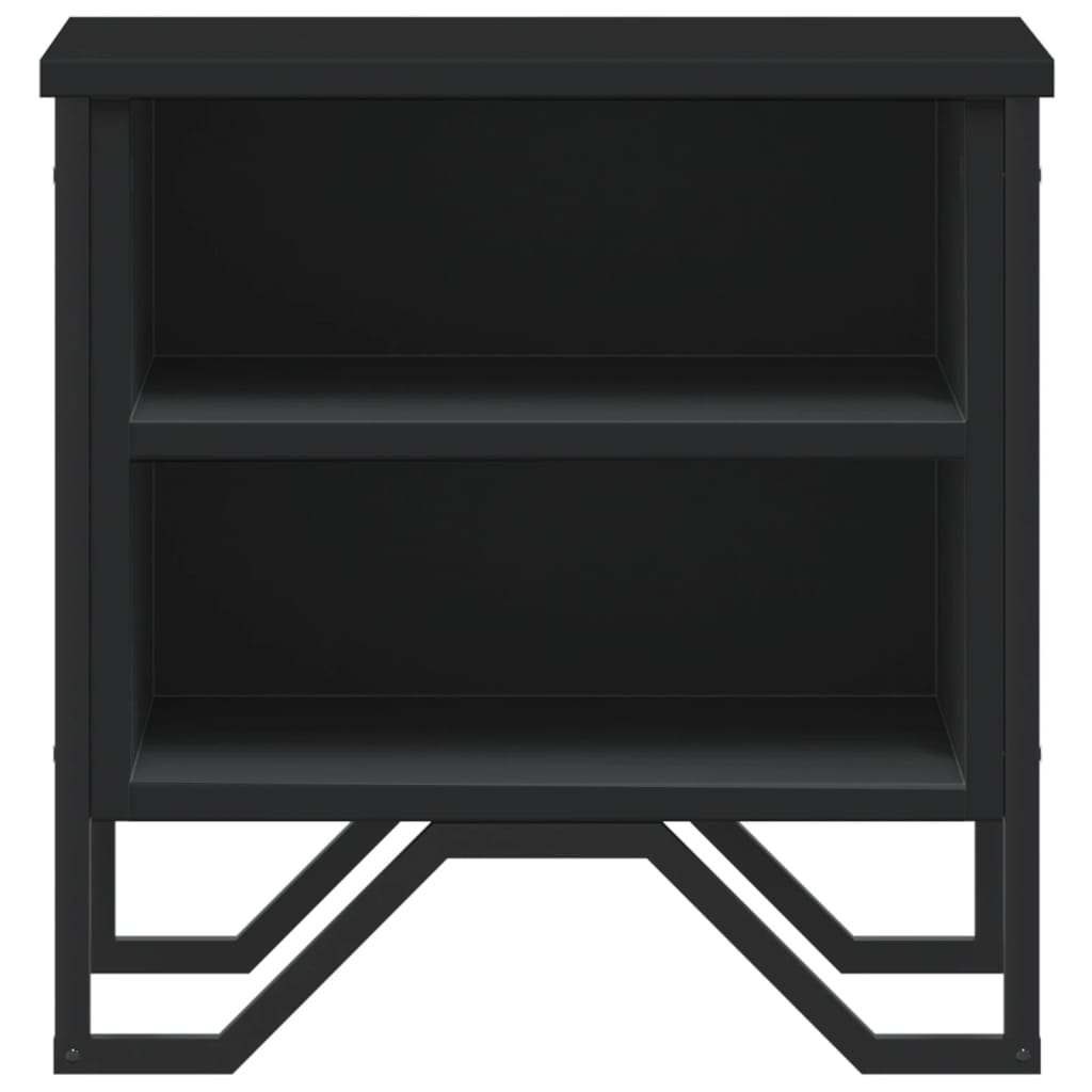 Comodini Neri 2 pz 40x30x40 cm in Truciolato - homemem39