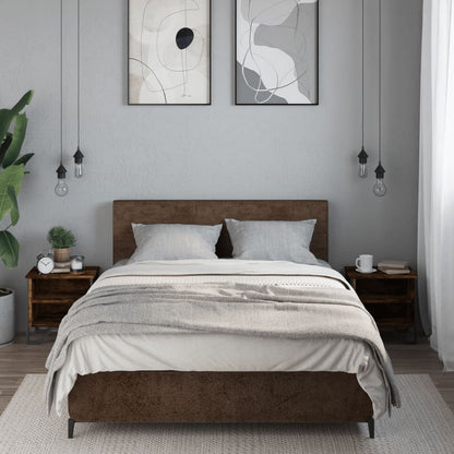 Comodino Rovere Fumo 2pz 40x30x40 cm in Truciolato - homemem39