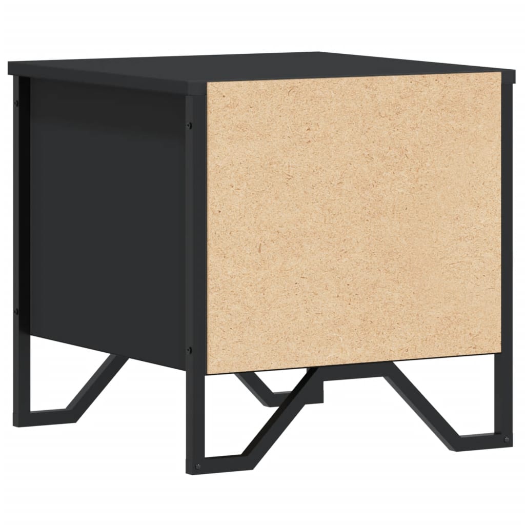 Comodino Nero 40x41x40 cm in Truciolato | homemem39