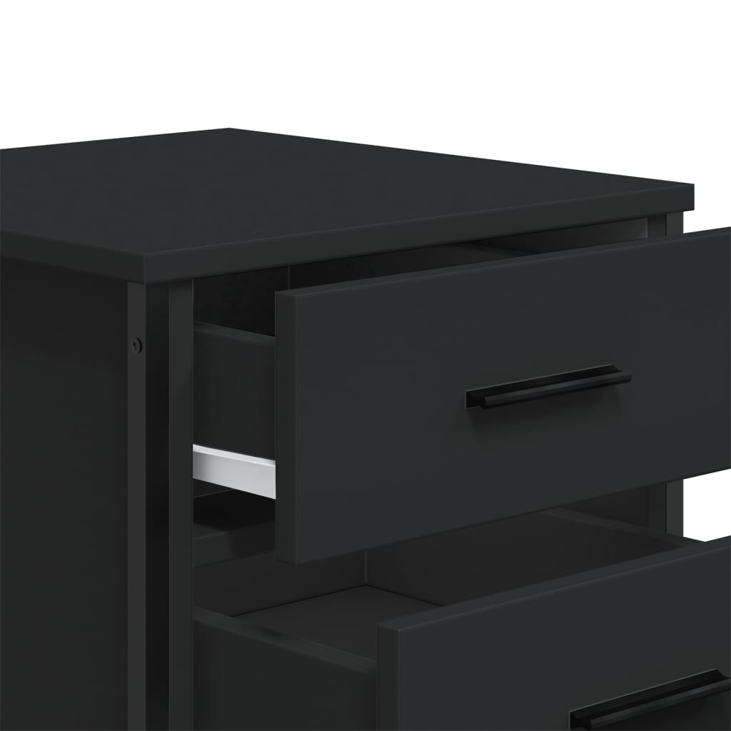 Comodino Nero 40x41x40 cm in Truciolato | homemem39