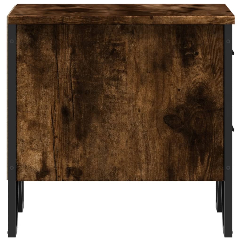 Comodino Rovere Fumo 40x41x40 cm in Truciolato | homemem39