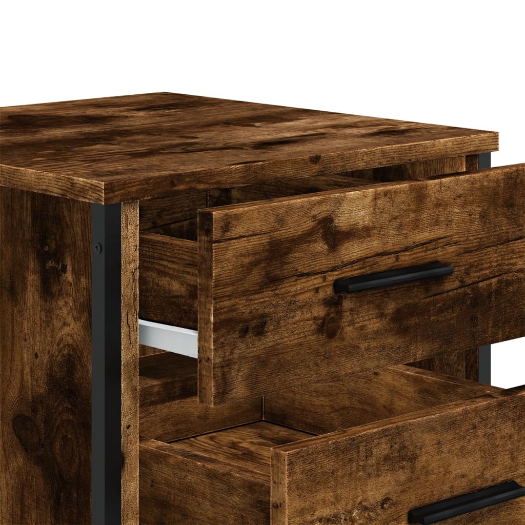 Comodino Rovere Fumo 40x41x40 cm in Truciolato | homemem39