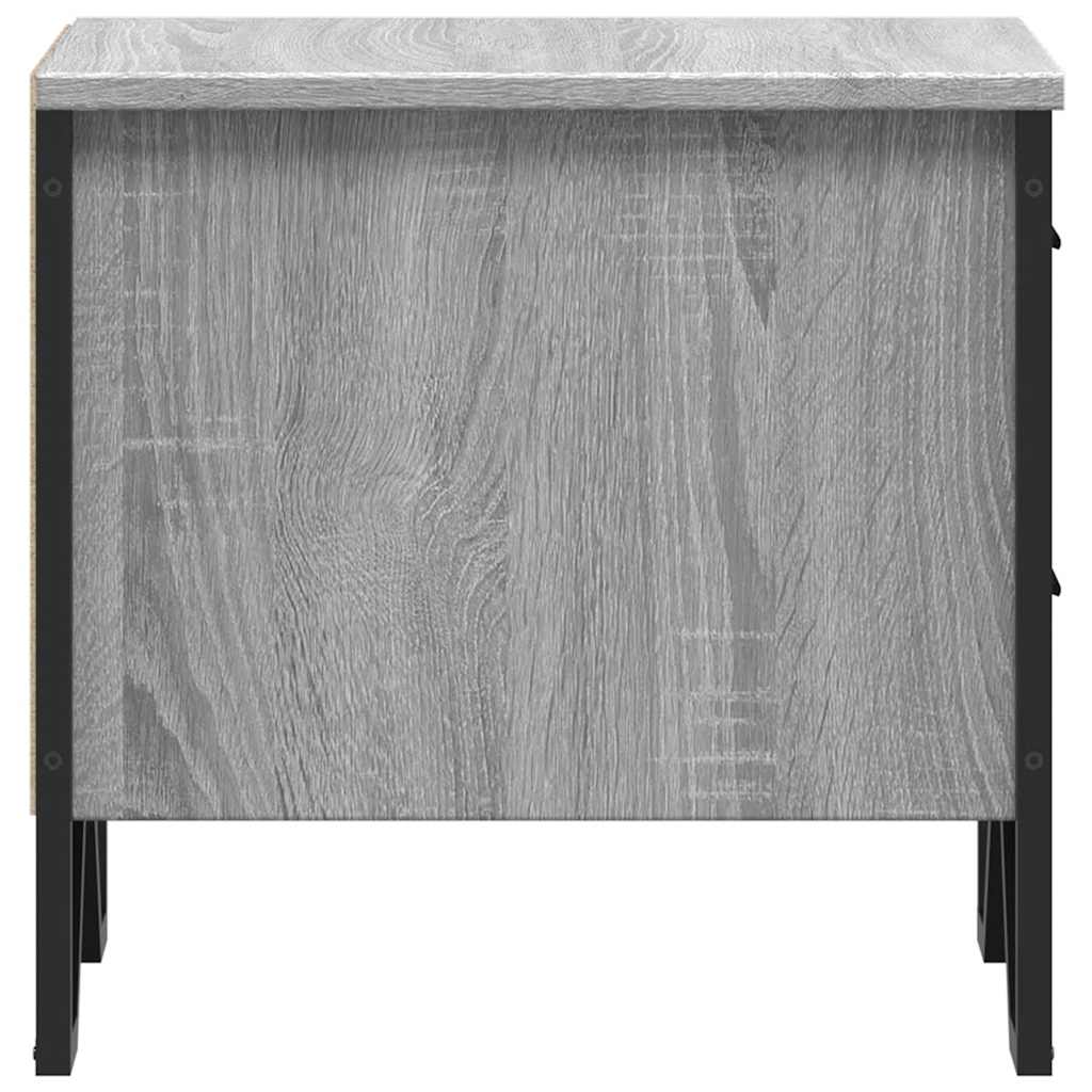 Comodino Grigio Sonoma 40x41x40 cm in Truciolato | homemem39