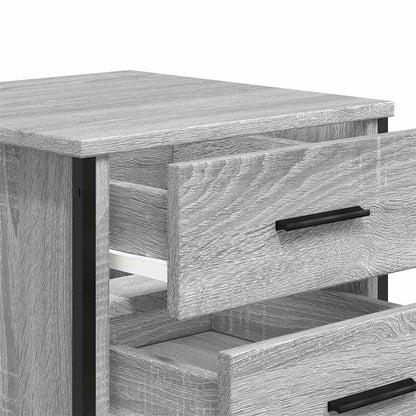 Comodino Grigio Sonoma 40x41x40 cm in Truciolato | homemem39
