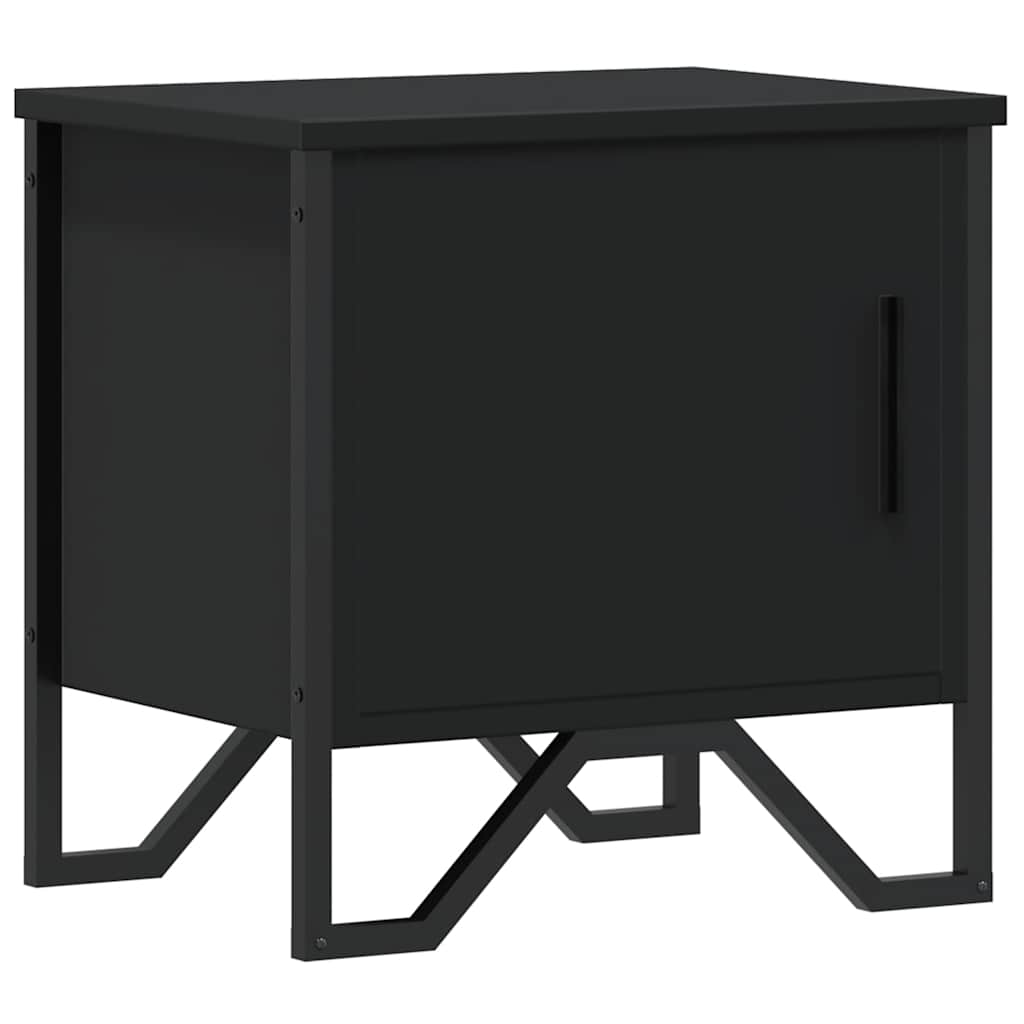 Comodino Nero 40x30x40 cm in Legno Multistrato - homemem39