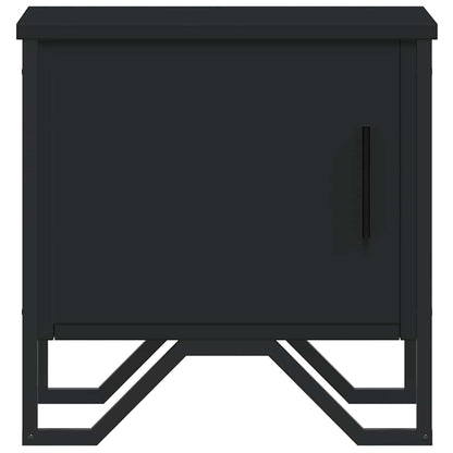 Comodino Nero 40x30x40 cm in Legno Multistrato - homemem39