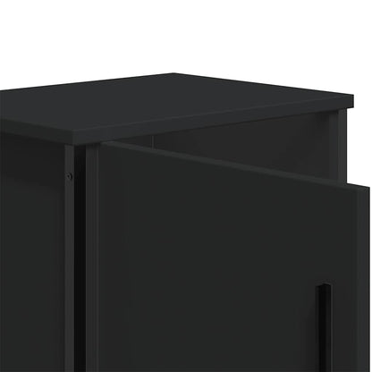 Comodino Nero 40x30x40 cm in Legno Multistrato - homemem39