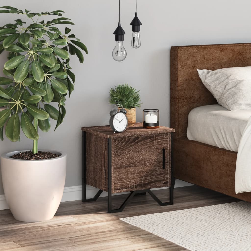 Comodino Rovere Marrone 40x30x40 cm in Truciolato - homemem39