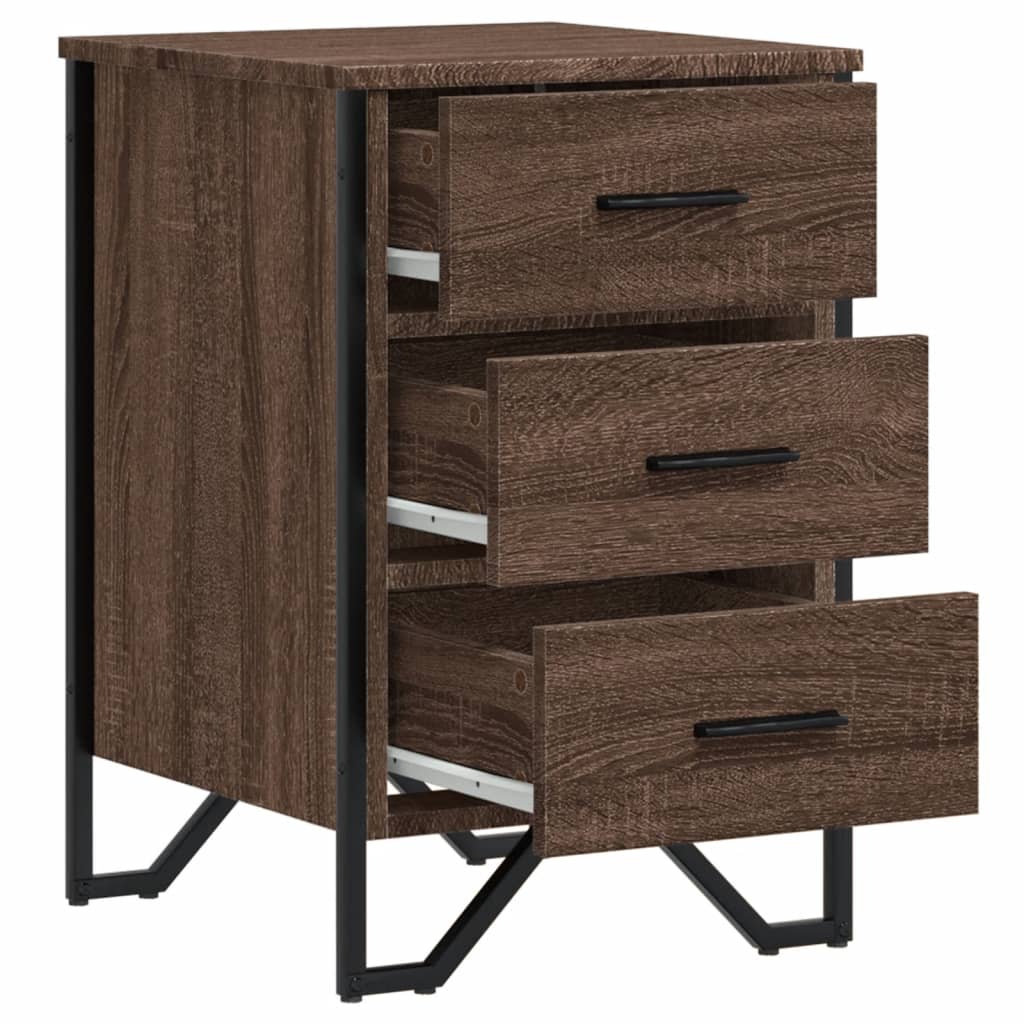Comodino Rovere Marrone 40x41x60 cm in Legno Multistrato | homemem39