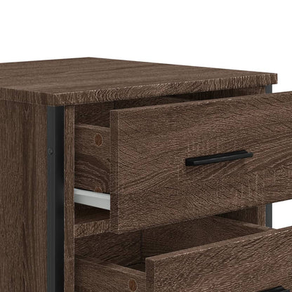 Comodino Rovere Marrone 40x41x60 cm in Legno Multistrato | homemem39