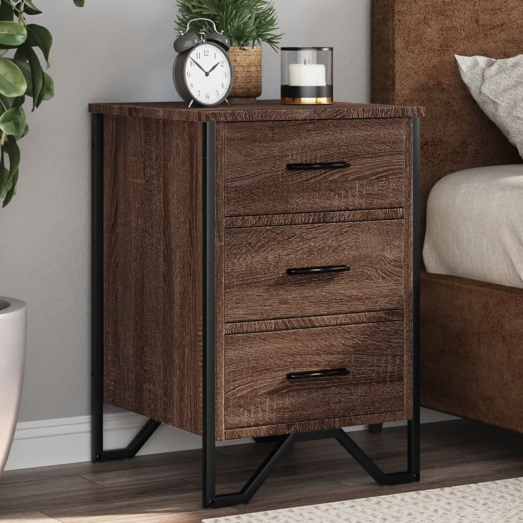 Comodino Rovere Marrone 40x41x60 cm in Legno Multistrato | homemem39