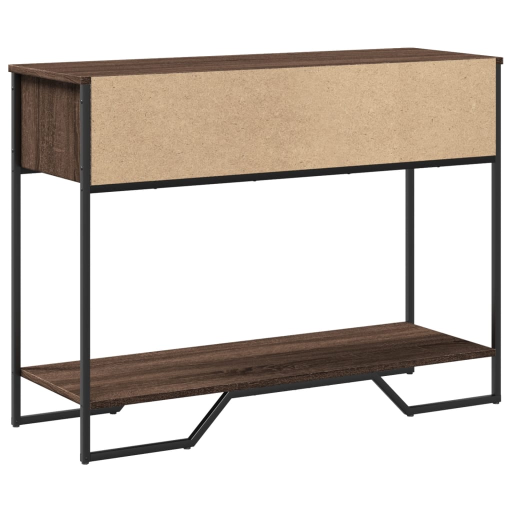 Tavolo Consolle Rovere Marrone 100x35x74,5 cm in Truciolato | homemem39