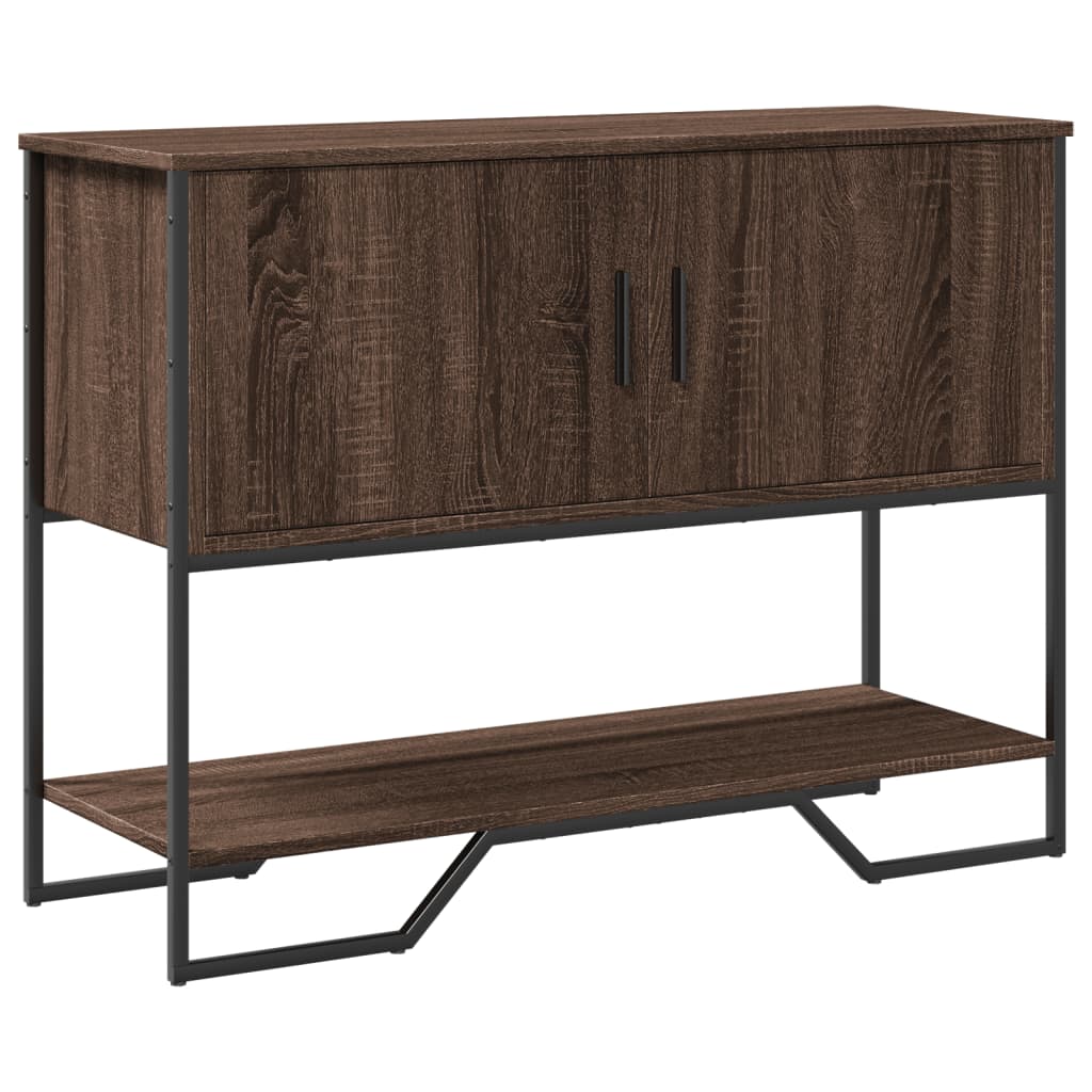 Tavolo Consolle Rovere Marrone 100x35x74,5 cm in Truciolato | homemem39