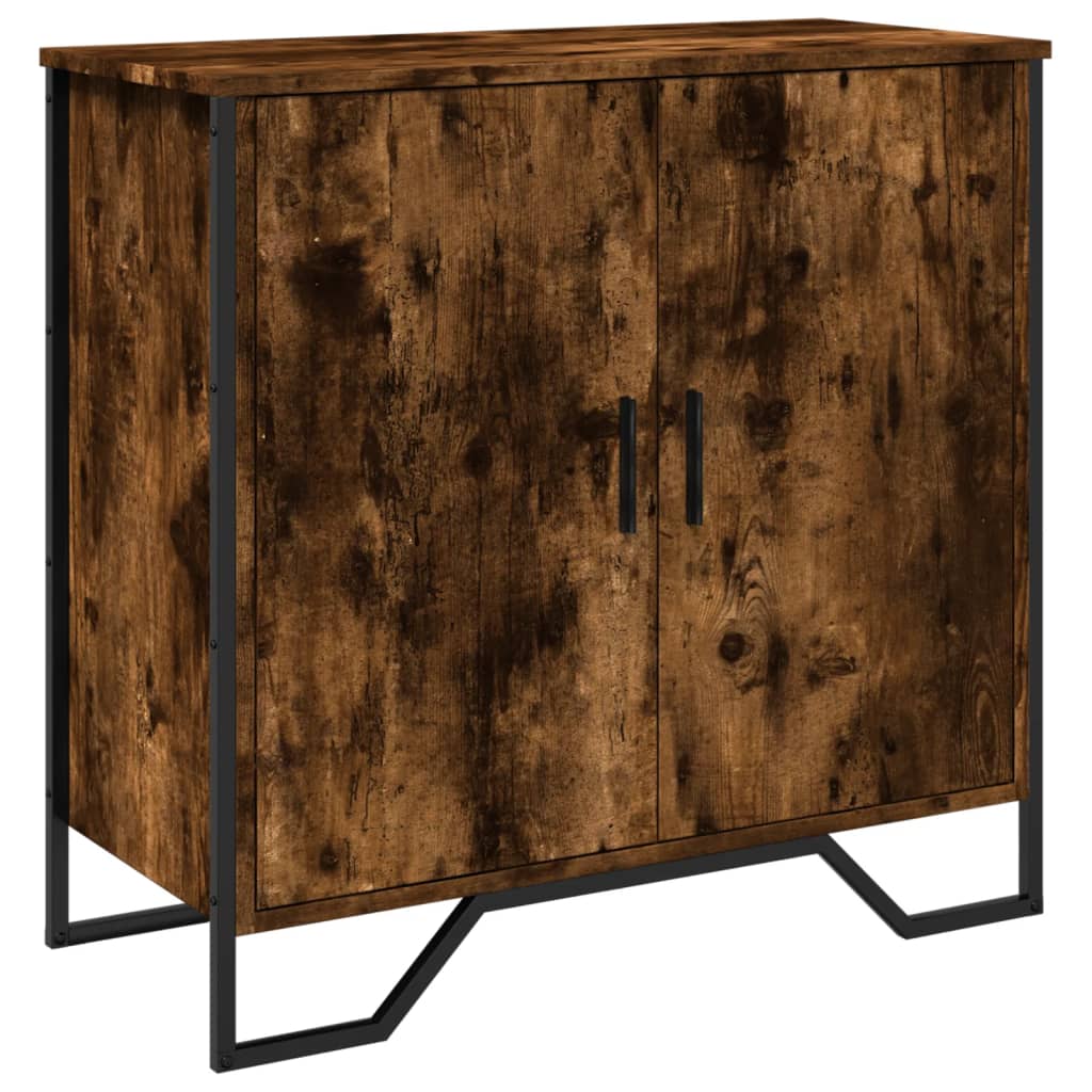 Credenza Rovere Fumo 78x35,5x74,5 cm in Legno Multistrato - homemem39