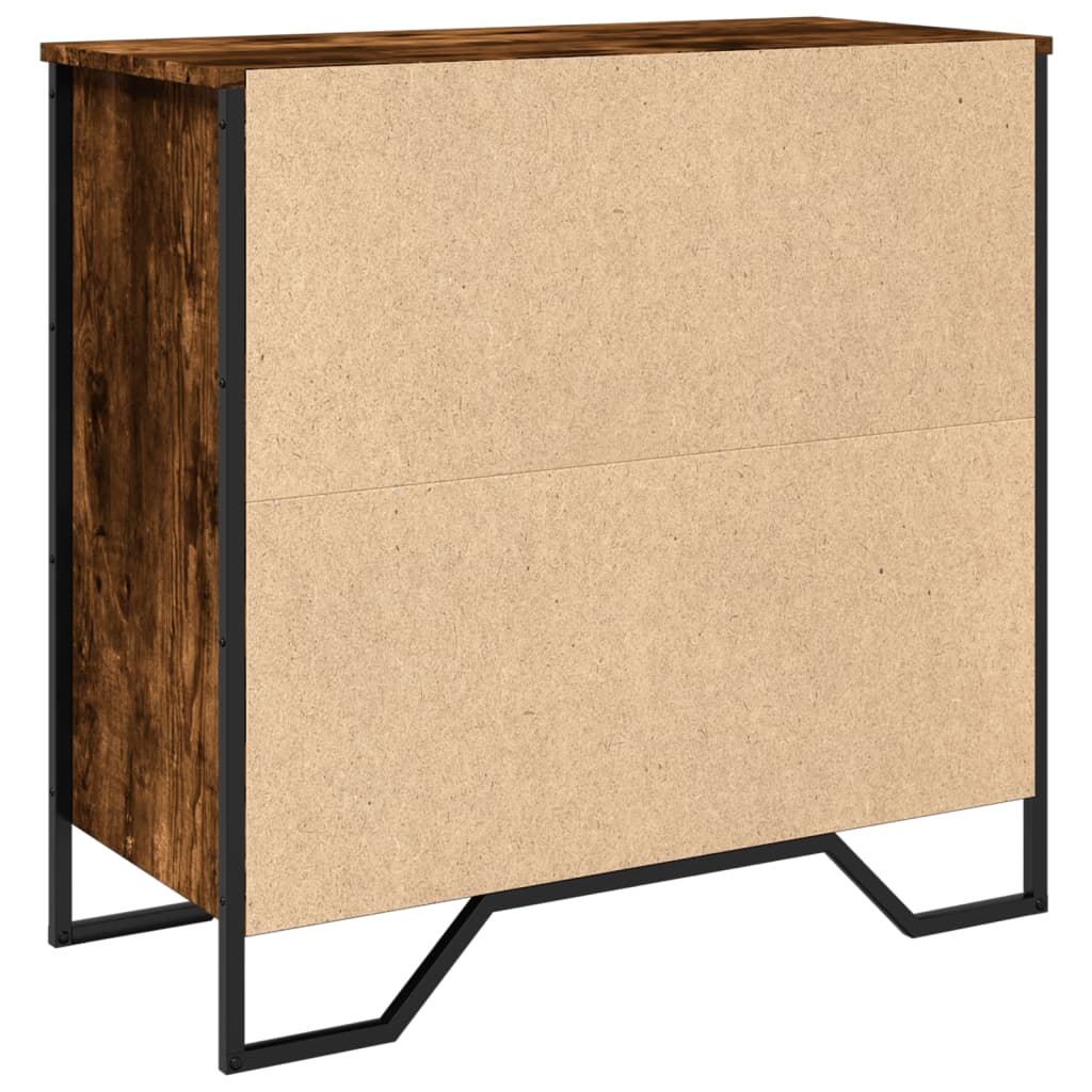 Credenza Rovere Fumo 78x35,5x74,5 cm in Legno Multistrato - homemem39