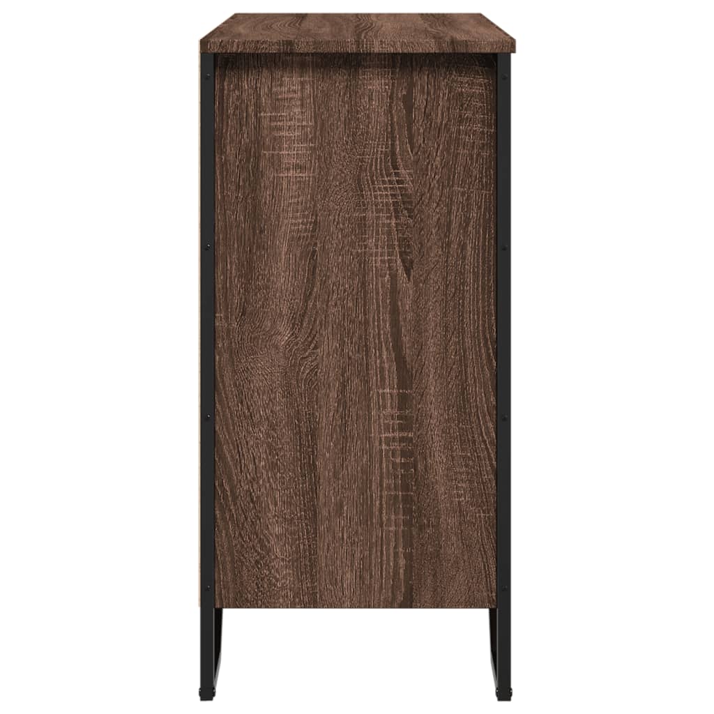 Credenza Rovere Marrone 78x35,5x74,5 cm in Legno Multistrato - homemem39