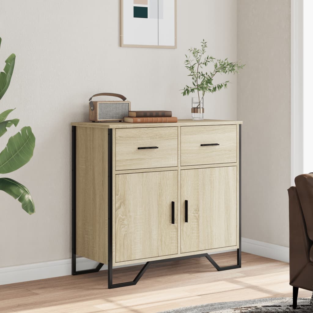 Credenza Rovere Sonoma 79,5x35,5x74,5 cm in Legno Multistrato - homemem39