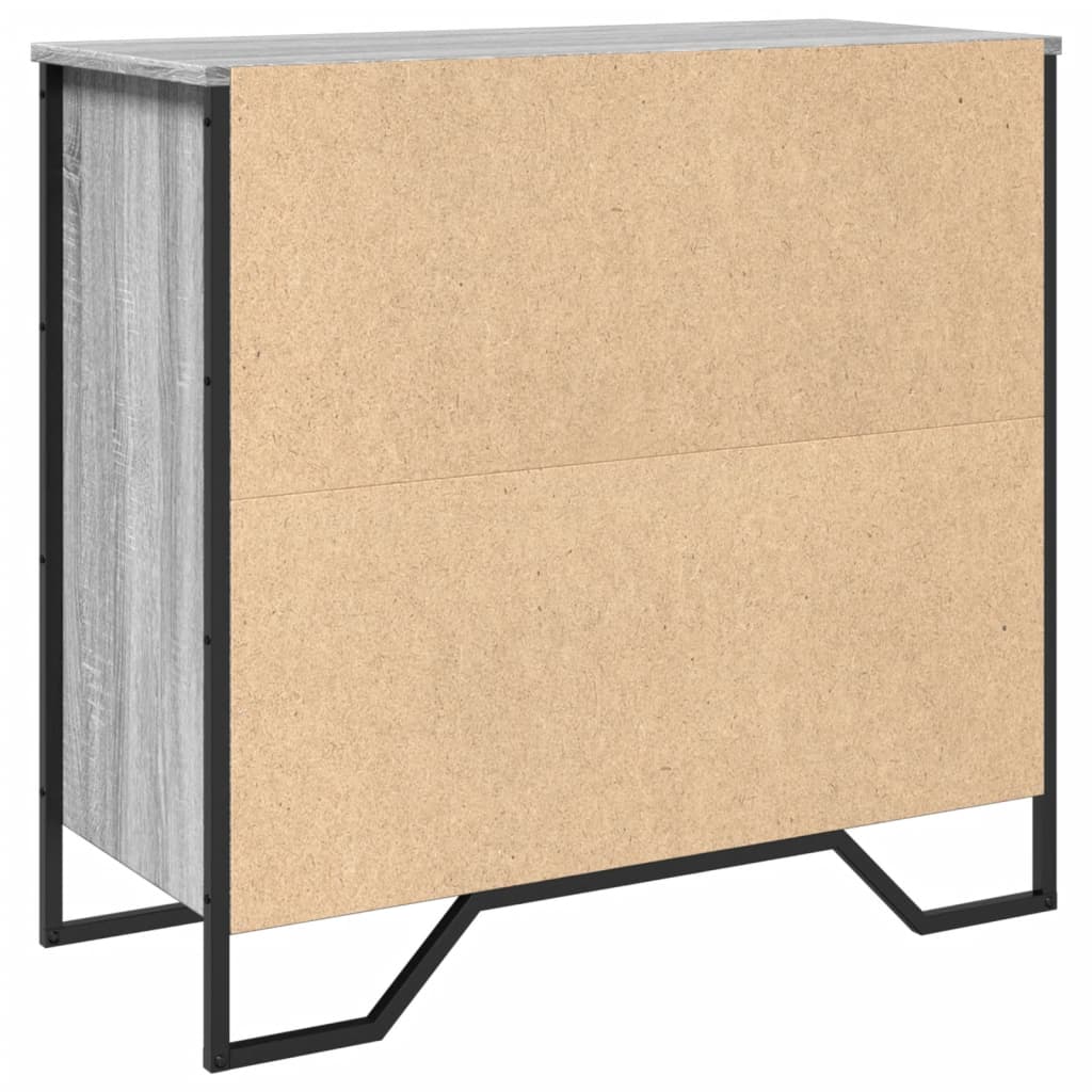 Credenza Grigio Sonoma 79,5x35,5x74,5 cm in Legno Multistrato - homemem39