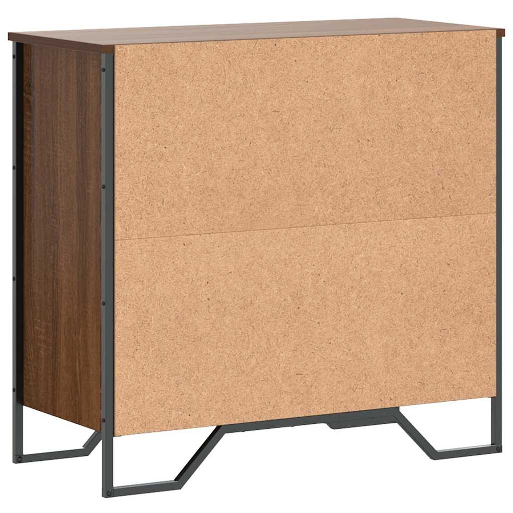 Credenza Rovere Marrone 79,5x35,5x74,5 cm in Legno Multistrato - homemem39