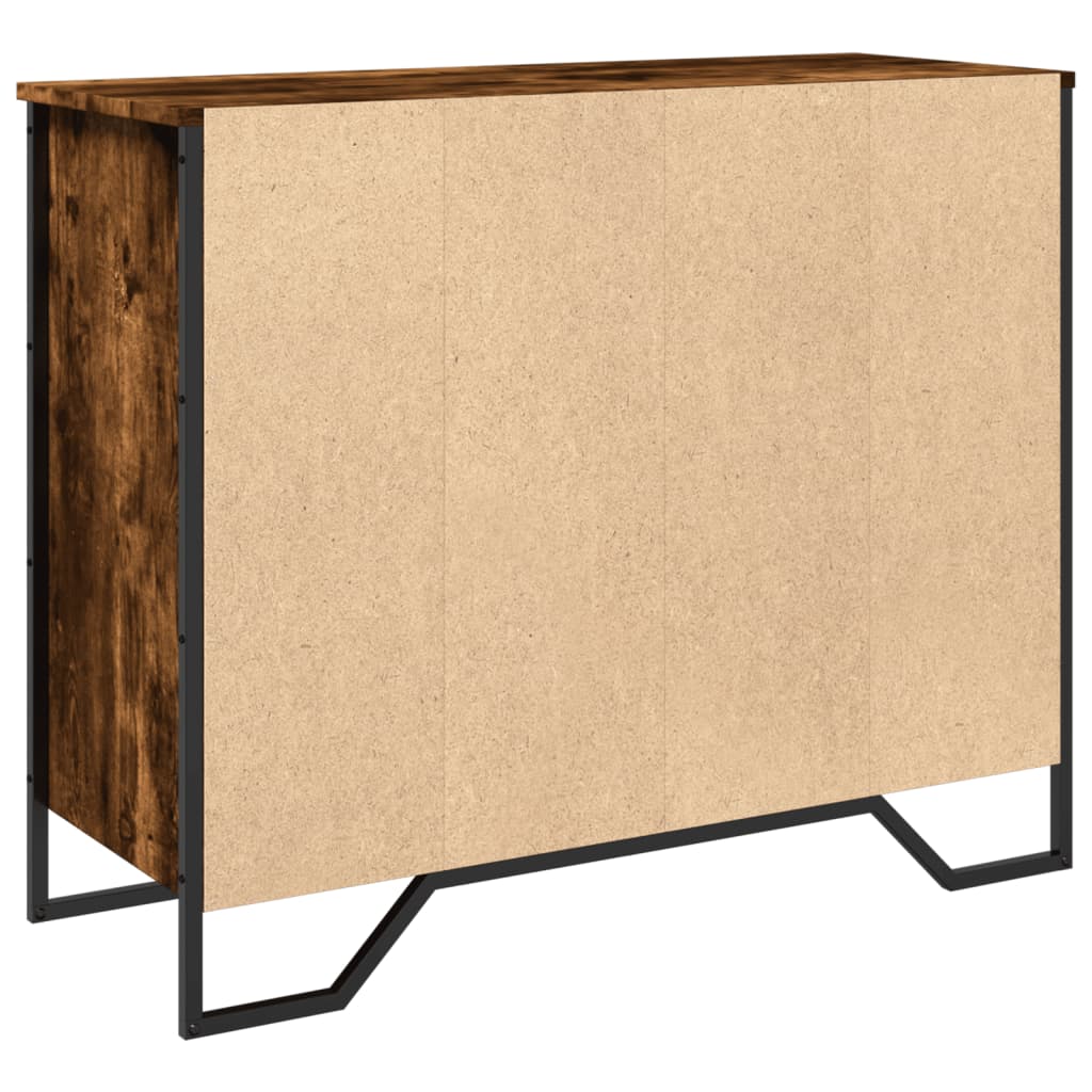 Credenza Rovere Fumo 91x35,5x74,5 cm in Legno Multistrato - homemem39
