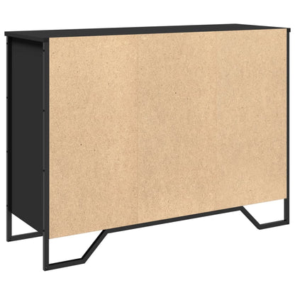 Credenza Nera 101x35,5x74,5 cm in Legno Multistrato - homemem39