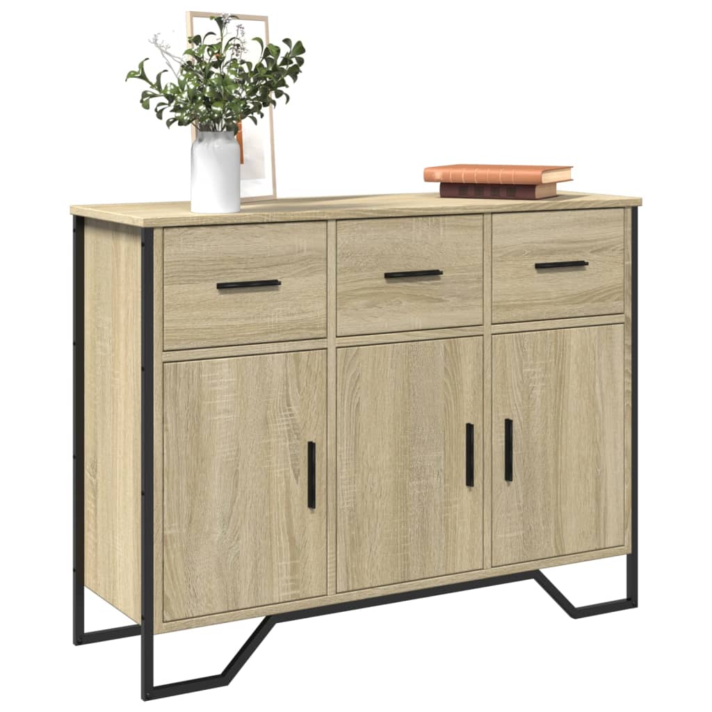 Credenza Rovere Sonoma 97x32,5x74,5 cm in Legno Multistrato - homemem39