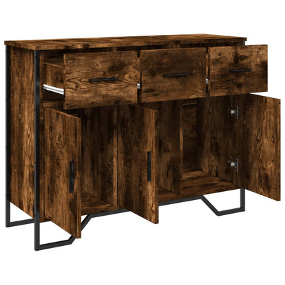 Credenza Rovere Fumo 97x32,5x74,5 cm in Legno Multistrato - homemem39