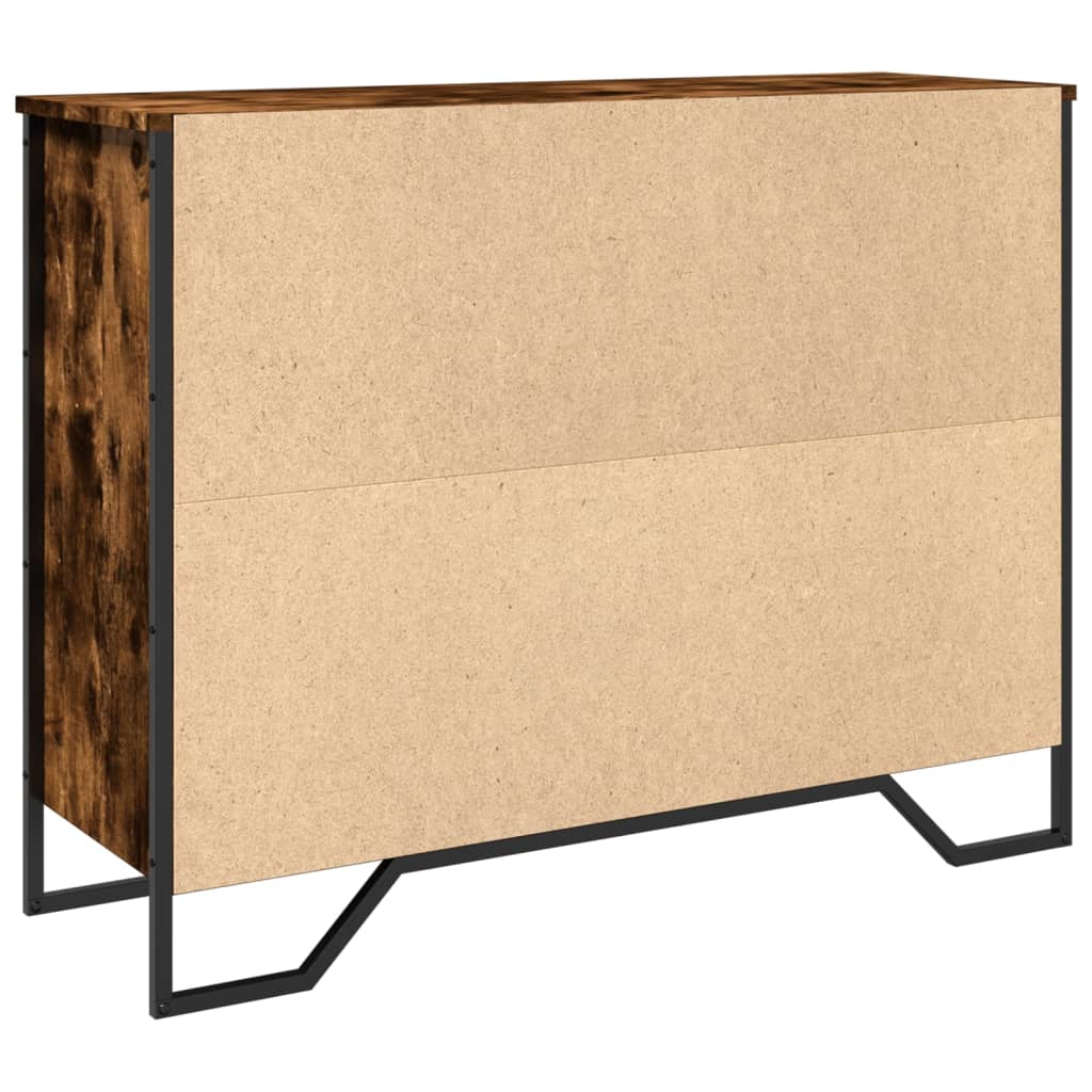 Credenza Rovere Fumo 97x32,5x74,5 cm in Legno Multistrato - homemem39