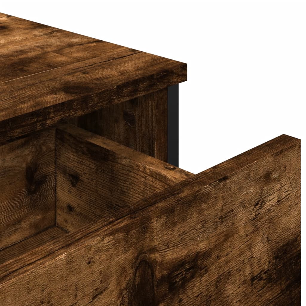 Credenza Rovere Fumo 97x32,5x74,5 cm in Legno Multistrato - homemem39