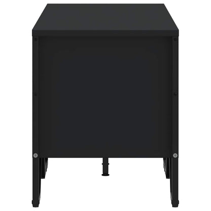 Mobile Porta TV Nero 122x34x41 cm in Legno Multistrato - homemem39