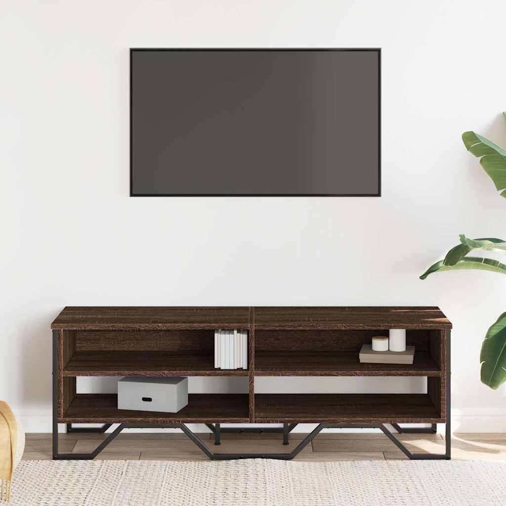 Mobile Porta TV Rovere Marrone 122x34x41cm in Legno Multistrato - homemem39