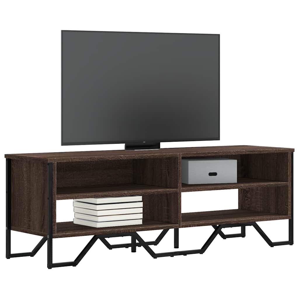 Mobile Porta TV Rovere Marrone 122x34x41cm in Legno Multistrato - homemem39