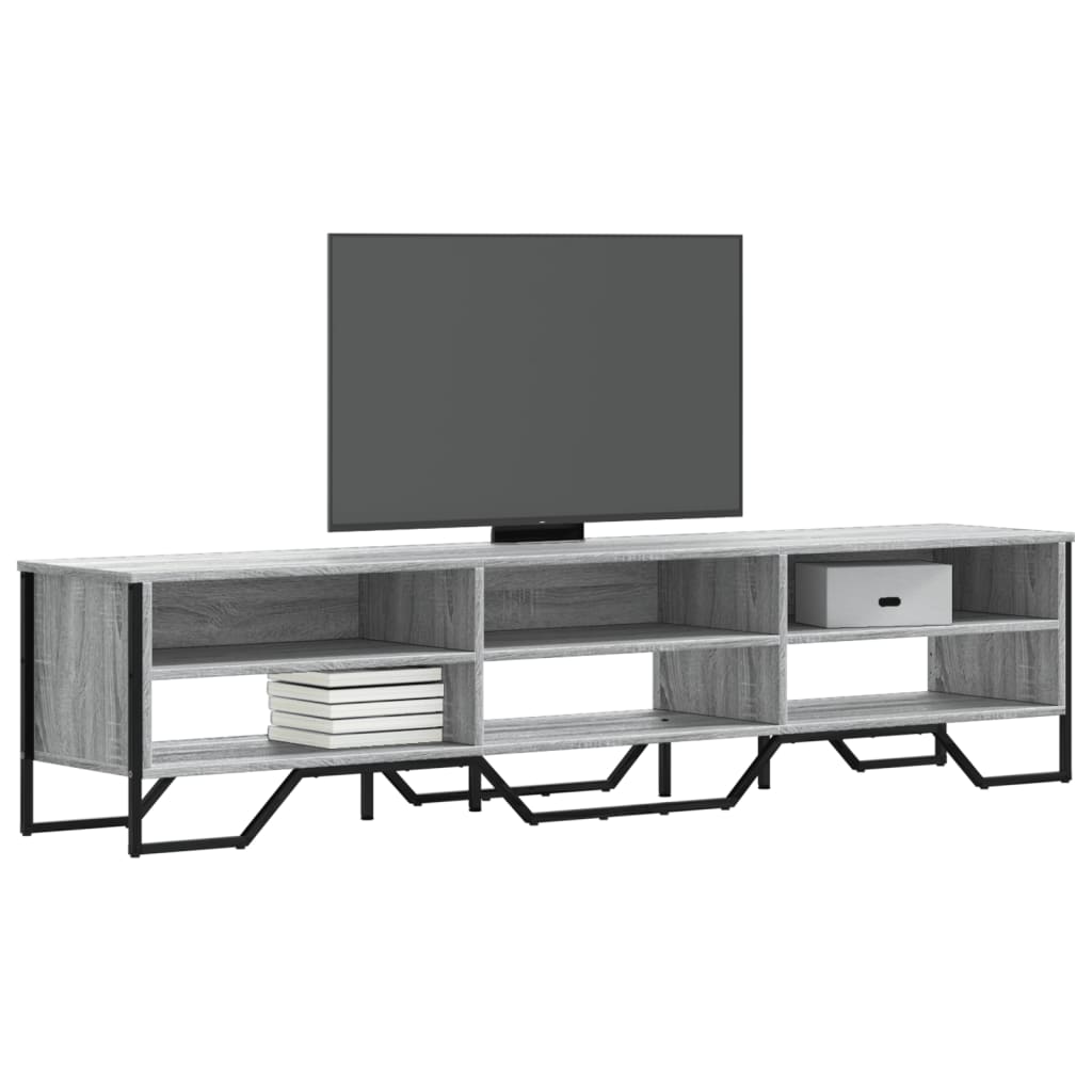 Mobile Porta TV Grigio Sonoma 180x34x41cm in Legno Multistrato - homemem39