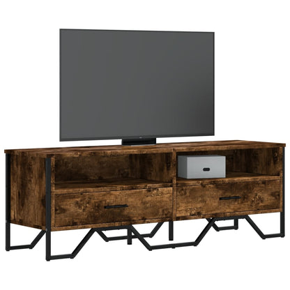 Mobile Porta TV Rovere Fumo 122x34x41 cm in Legno Multistrato - homemem39