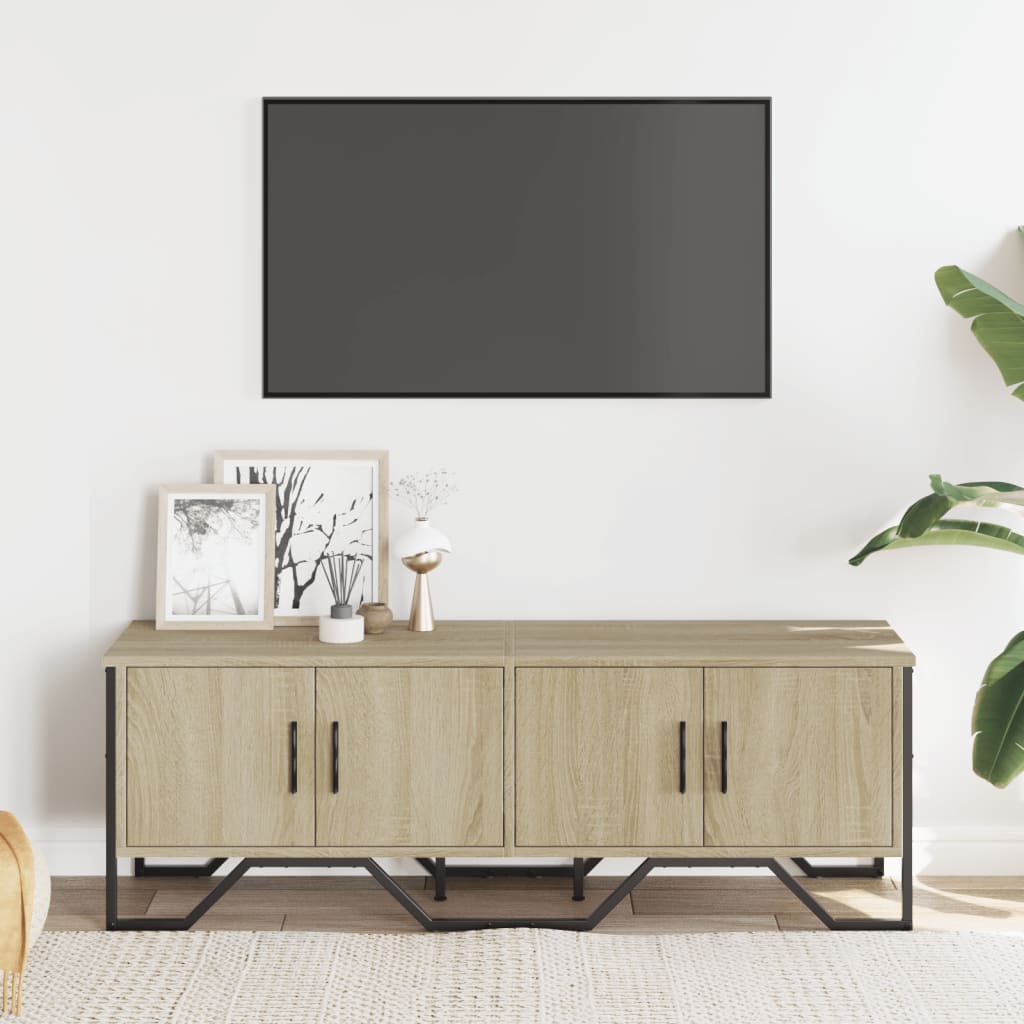 Mobile TV Rovere Sonoma 122x34x41 cm in Legno Multistrato - homemem39