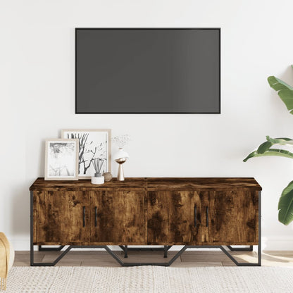 Mobile Porta TV Rovere Fumo 122x34x41 cm in Legno Multistrato - homemem39